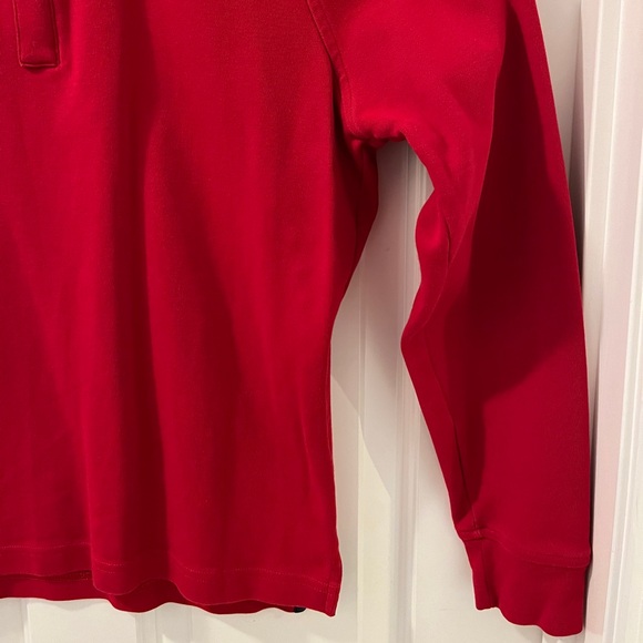 Lacoste Quarter-Zip Sweatshirt - Size 3 (S) - Red - Picture 6 of 13